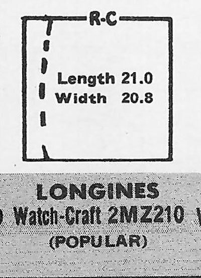 LONGINES - Square 21.0mm x 20.8mm
