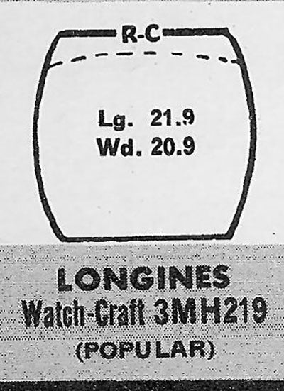 LONGINES - Tonneau 21.9mm x 20.9mm