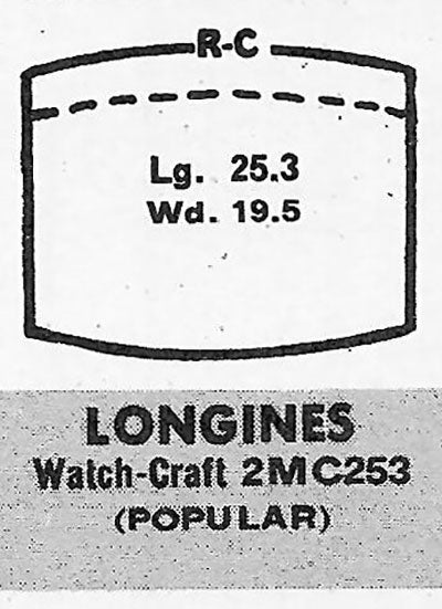 LONGINES : HARTWICK - Tonneau 25.3mm x 19.4mm