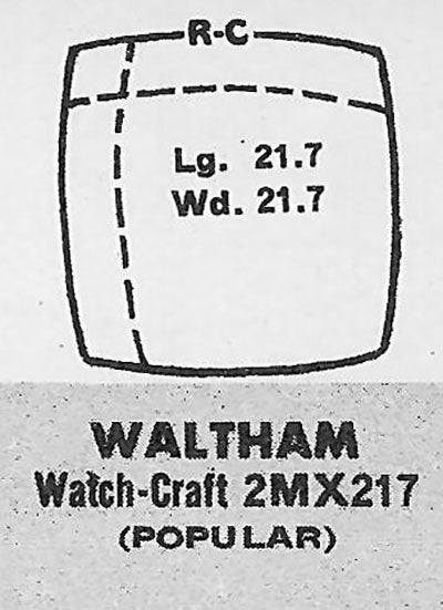 WALTHAM : MULTIPLE MODELS - Cushion 21.7mm x 21.6mm