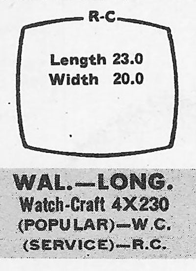 LONGINES & WALTHAM - Cushion 23.0mm x 20.0mm