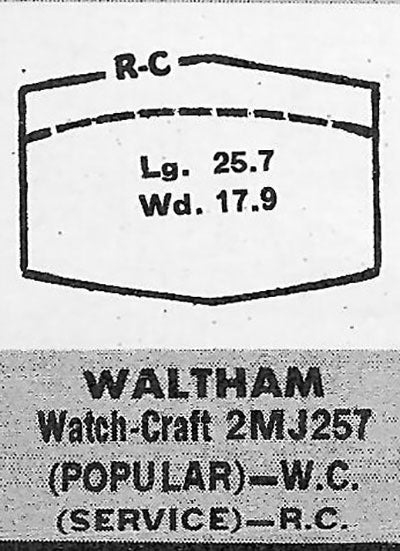 WALTHAM - Hexagon 25.7mm x 17.9mm
