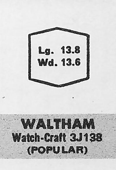WALTHAM - Hexagon 13.8mm x 13.5mm