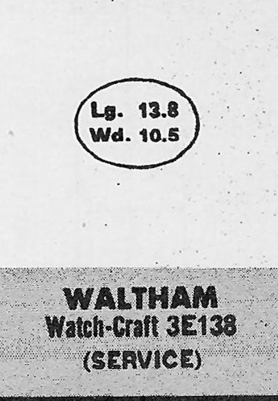 WALTHAM - Oval 13.8mm x 10.5mm