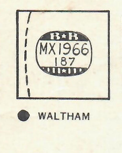 WALTHAM : BARTON - Rectangle 19.6mm x 18.7mm