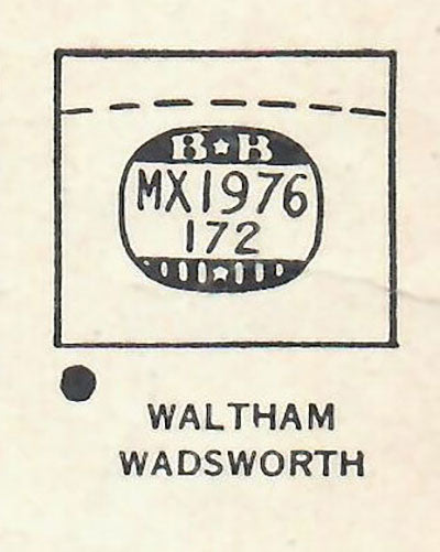 WALTHAM : NEIL & NELSON - Rectangle 19.7mm x 17.2mm