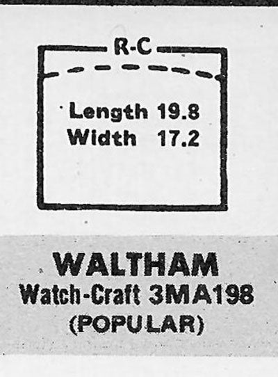 WALTHAM : NEIL & NELSON - Rectangle 19.7mm x 17.2mm