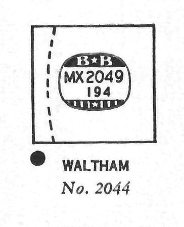 WALTHAM : 2044 - Rectangle 20.4mm x 19.4mm