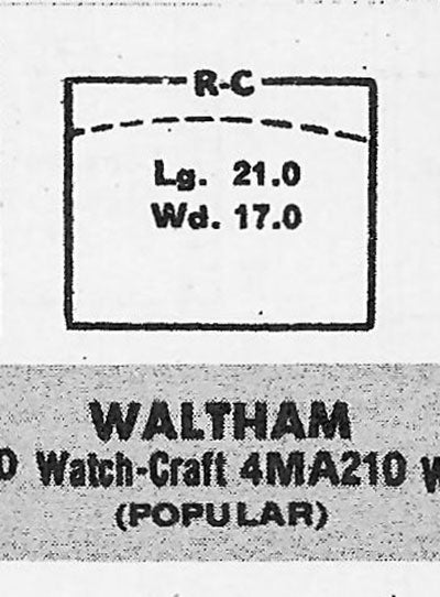 WALTHAM : GRAFTON - Rectangle 21.0mm x 17.0mm