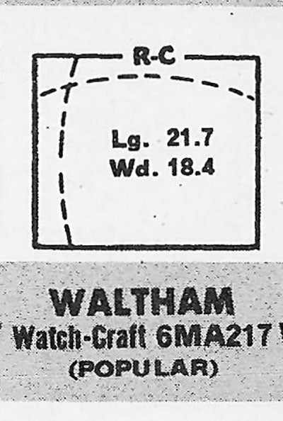 WALTHAM - Rectangle 21.7mm x 18.4mm