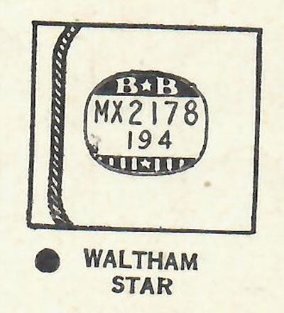 WALTHAM : CONANT & CRAWFORD - Rectangle 21.7mm x 19.4mm
