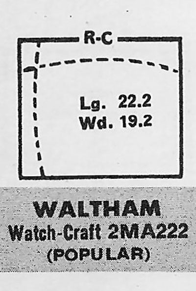 GRUEN : 742/480 AND WALTHAM : CURTIS & ELTON - Rectangle 22.1mm x 19.2mm
