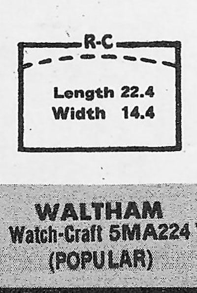WALTHAM - Rectangle 22.4mm x 14.4mm