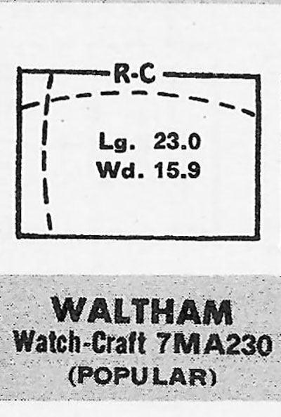 WALTHAM : CONWAY - Rectangle 22.9mm x 15.8mm