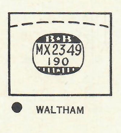 WALTHAM : CANTON - Rectangle 23.4mm x 19.0mm