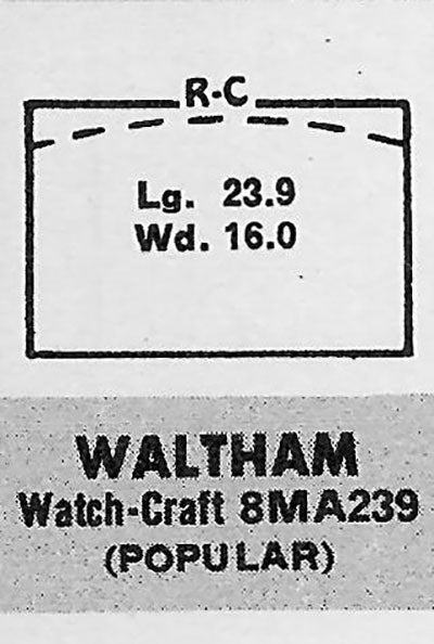 WALTHAM - Rectangle 23.9mm x 16.0mm