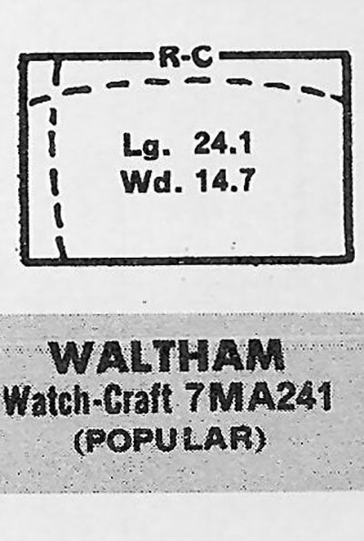 WALTHAM - Rectangle 24.1mm x 14.7mm