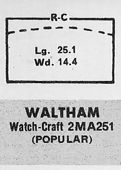 WALTHAM - Rectangle 25.1mm x 14.3mm
