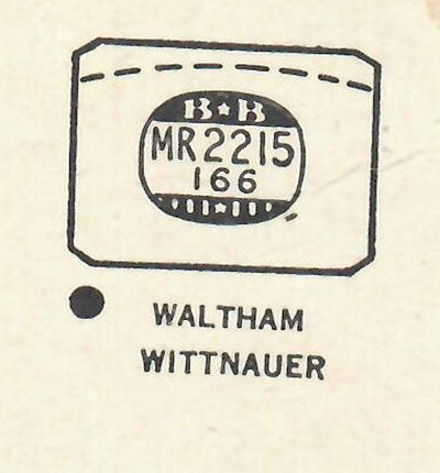 WALTHAM & WITTNAUER - Rectangle w/Cut Corners 22.1mm x 16.6mm
