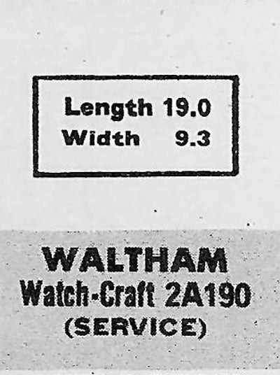 WALTHAM - Rectangle 19.0mm x 9.3mm