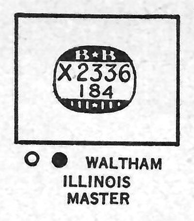 ILLINOIS, WALTHAM & WITTNAUER - Rectangle 23.3mm x 18.4mm