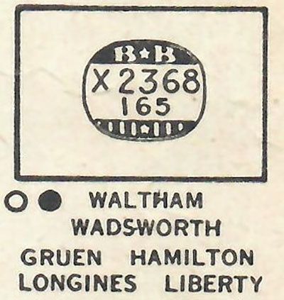 WALTHAM & OTHER BRANDS - Rectangle 23.6mm x 16.5mm