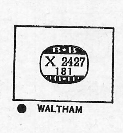 WALTHAM : BLAINE & BRENT - Rectangle 24.2mm x 18.1mm DUREX