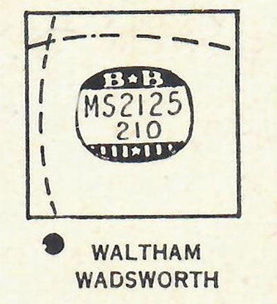 HAMILTON & WALTHAM : MULTIPLE MODELS - Square 21.2mm x 21.2mm
