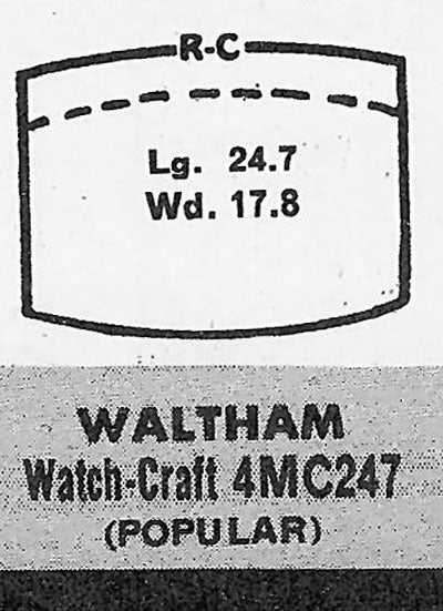 WALTHAM - Tonneau 24.7mm x 17.8mm