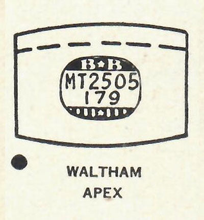 WALTHAM - Tonneau 25.0mm x 17.9mm