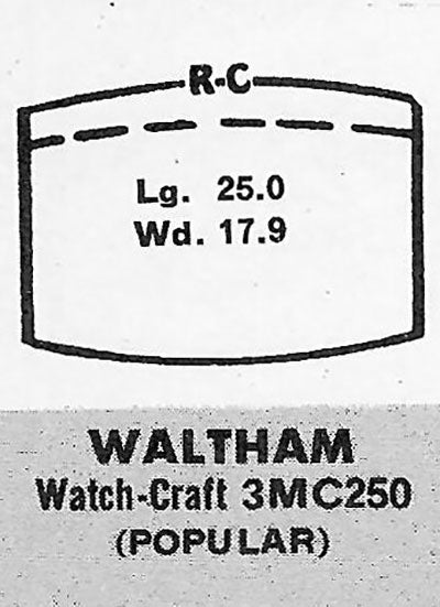 WALTHAM - Tonneau 25.0mm x 17.9mm ROCK-CRAFT