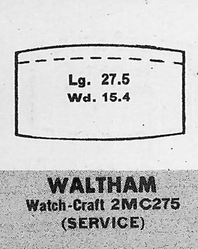 WALTHAM - Tonneau 27.5mm x 15.4mm