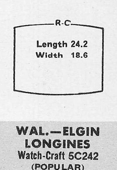 ELGIN, LONGINES & WALTHAM - Tonneau 24.2mm x 19.0mm