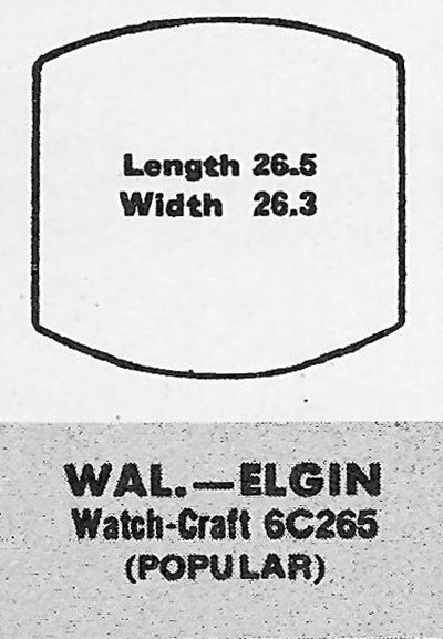 ELGIN & WALTHAM - Tonneau 26.5mm x 26.1mm