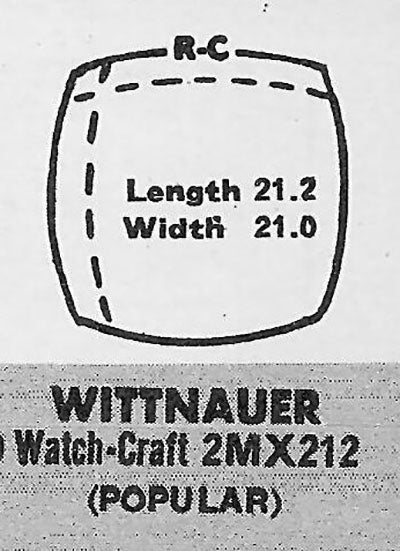 WITTNAUER - Cushion 21.2mm x 21.0mm