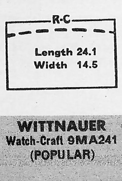 WITTNAUER - Rectangle 24.1mm x 14.5mm