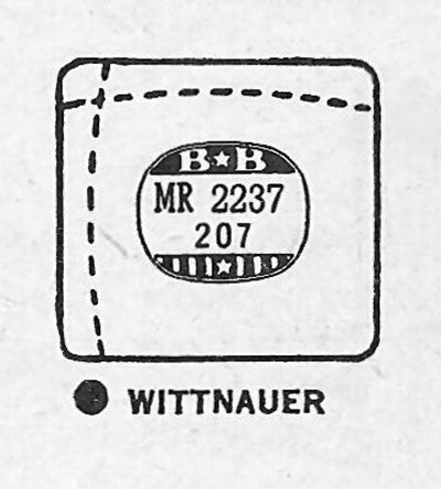 WITTNAUER : WINSLOW - Rectangle w/Radius Corners 22.3mm x 20.7mm DUREX