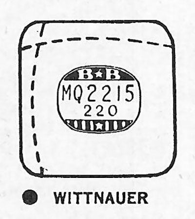 WITTNAUER : LOYOLA - Square w/Radius Corners 22.1mm x 22.0mm