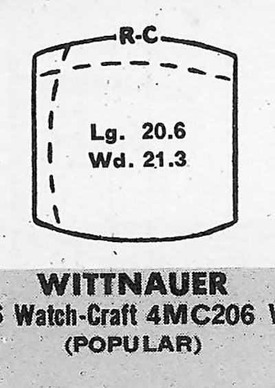 WITTNAUER - Tonneau 20.6mm x 21.3mm
